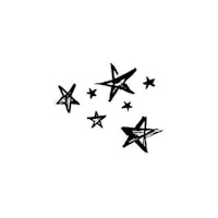 a black and white drawing of stars on a white background