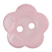 a pink flower shaped button on a white background